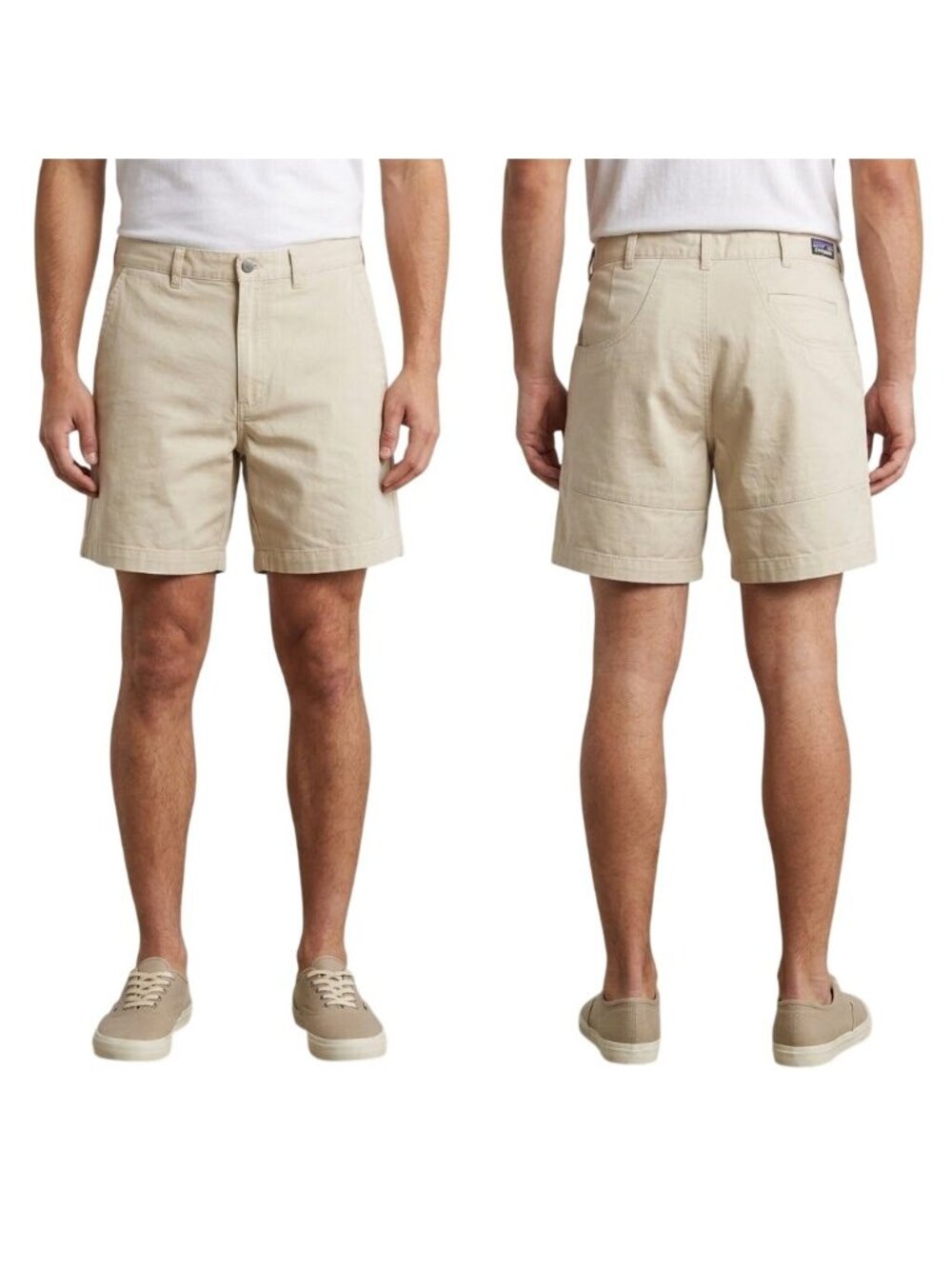 Patagonia Mens Shorts Size 40 Organic Cotton Khaki Chino Classic Beige Casual